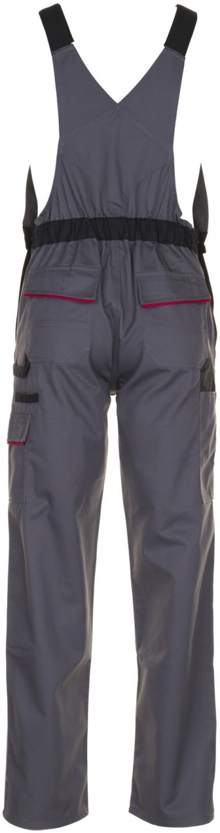 PLANAM-Workwear, Arbeits-Berufs-Latz-Hose, MG Highline schiefer/schwarz/rot