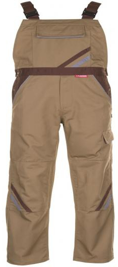 PLANAM-Workwear, Arbeits-Berufs-Latz-Hose, MG Highline beige/braun/zink