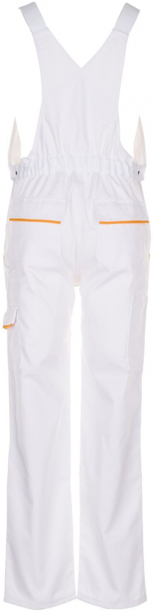 PLANAM-Workwear, Maler-Arbeits-Berufs-Latz-Hose, MG Highline, weiß/weiß/gelb