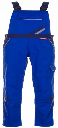 PLANAM-Workwear, Damen-Latzhose, Highline, 285 g/m, kornblau/marine/zink