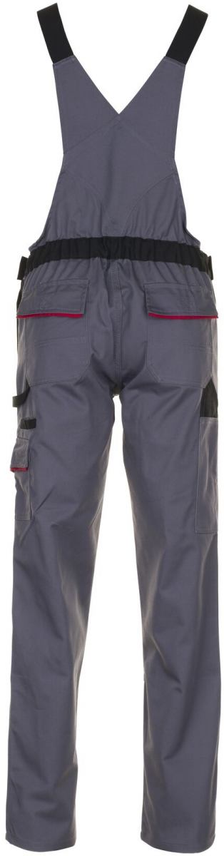 PLANAM-Workwear, Damen-Arbeits-Berufs-Latz-Hose, MG Highline schiefer/schwarz/rot