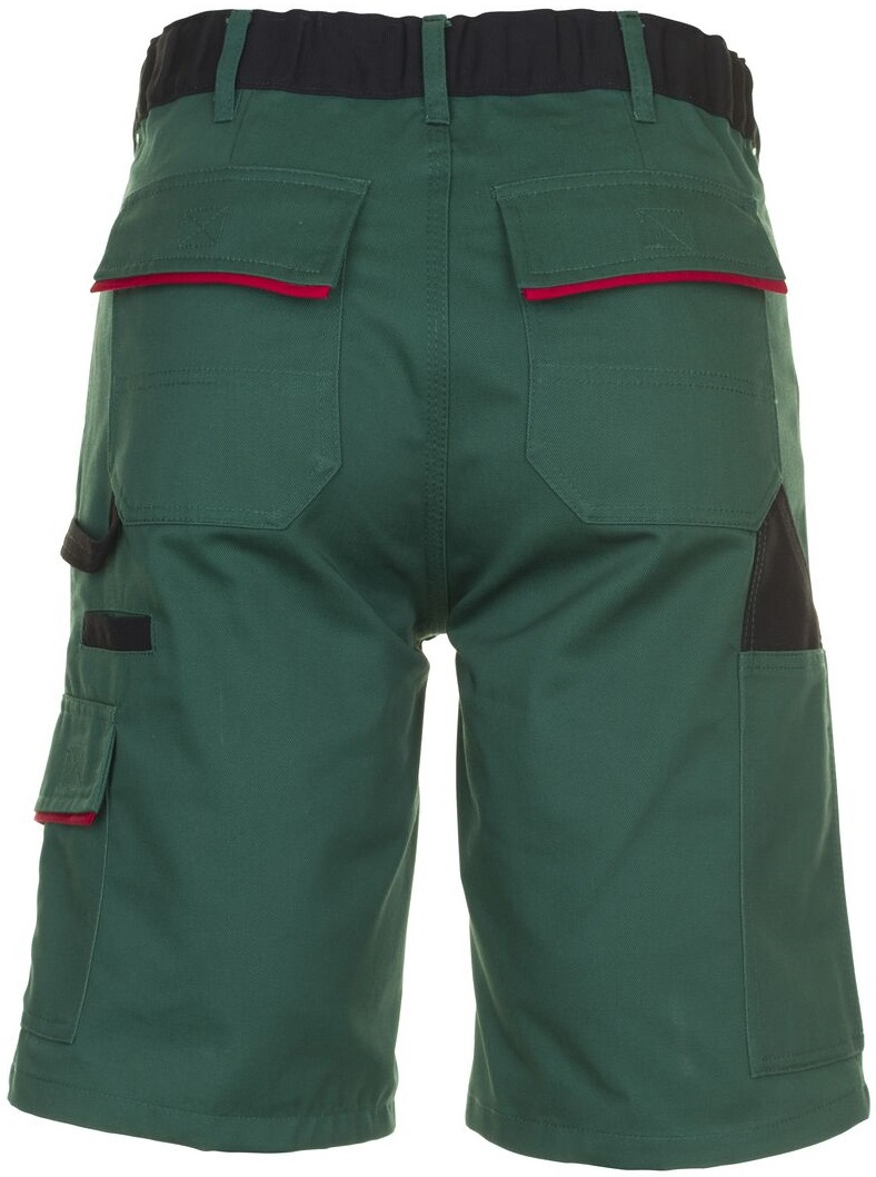 PLANAM-Workwear, Arbeits-Berufs-Shorts, MG Highline, grün/schwarz/rot