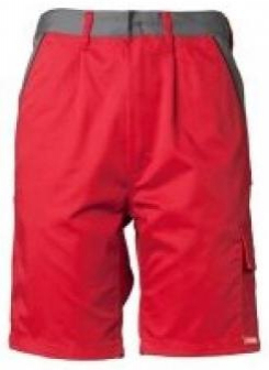 PLANAM-Workwear, Arbeits-Berufs-Shorts, MG Highline, rot/schiefer/schwarz