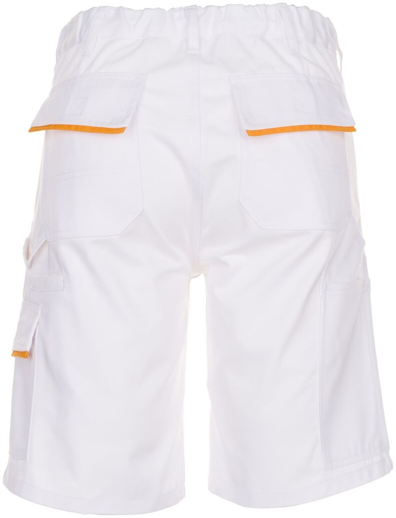 PLANAM-Workwear, Maler-Arbeits-Berufs-Shorts, MG Highline, weiß/weiß/gelb