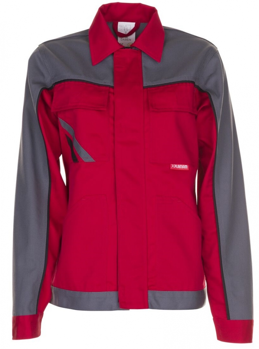 PLANAM-Workwear, Damen-Bundjacke, Highline, 285 g/m, rot/schiefer/schwarz