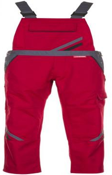 PLANAM-Workwear, Damen-Latzhose, Highline, 285 g/m², rot/schiefer/schwarz