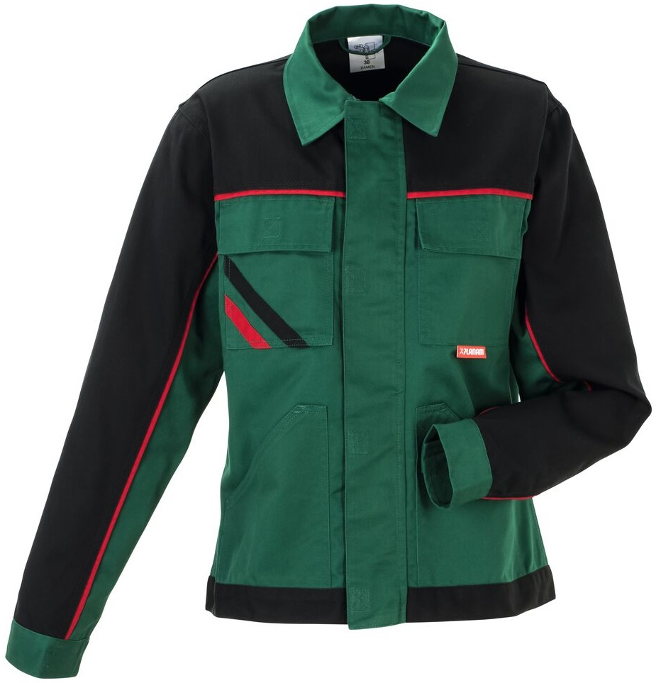 PLANAM-Workwear, Damen-Bundjacke, Highline, 285 g/m², grün/schwarz/rot