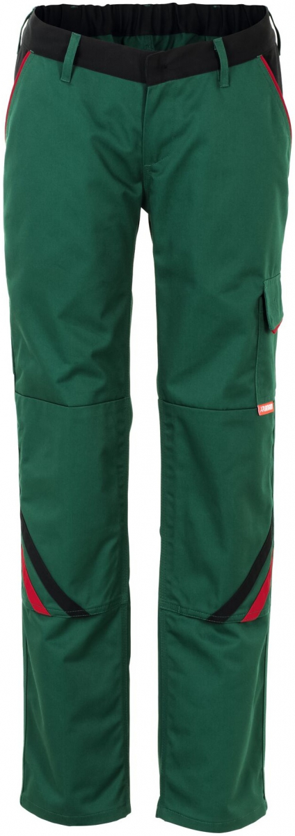 PLANAM-Workwear, Damen-Bundhose, Highline, 285 g/m², grün/schwarz/rot