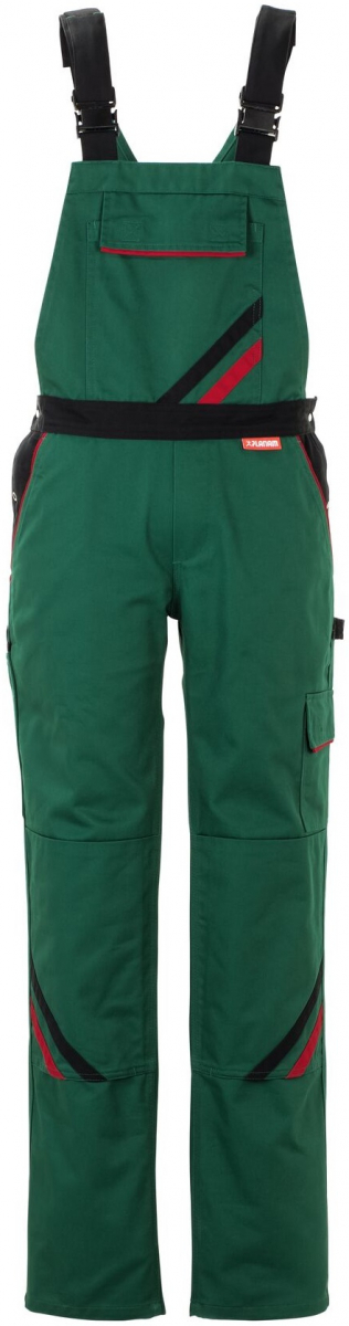 PLANAM-Workwear, Damen-Latzhose, Highline, 285 g/m², grün/schiefer/schwarz