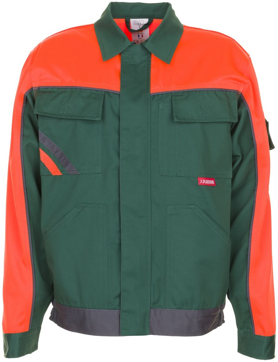 PLANAM-Workwear, Arbeits-Berufs-Bund-Jacke, Visline grün/orange/schiefer