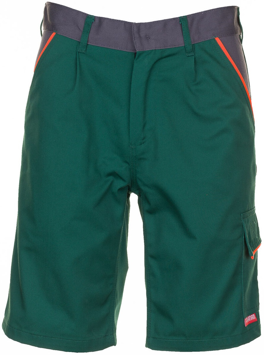 PLANAM-Workwear, Arbeits-Berufs-Shorts, Visline, grün/orange/schiefer