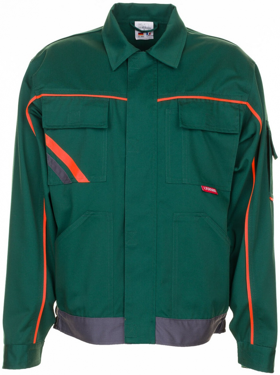 PLANAM-Workwear, Arbeits-Berufs-Bund-Jacke, Visline grün/orange/zink
