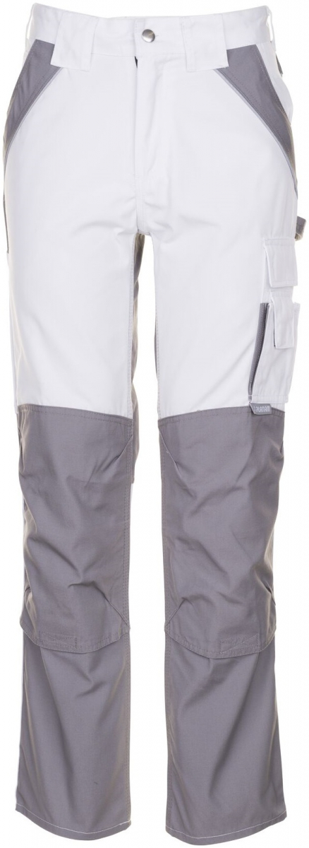 PLANAM-Workwear, Maler-Arbeits-Bund-Hose MG Plaline, weiß/zink