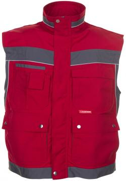 PLANAM-Workwear, Arbeitsweste MG Plaline rot/schiefer