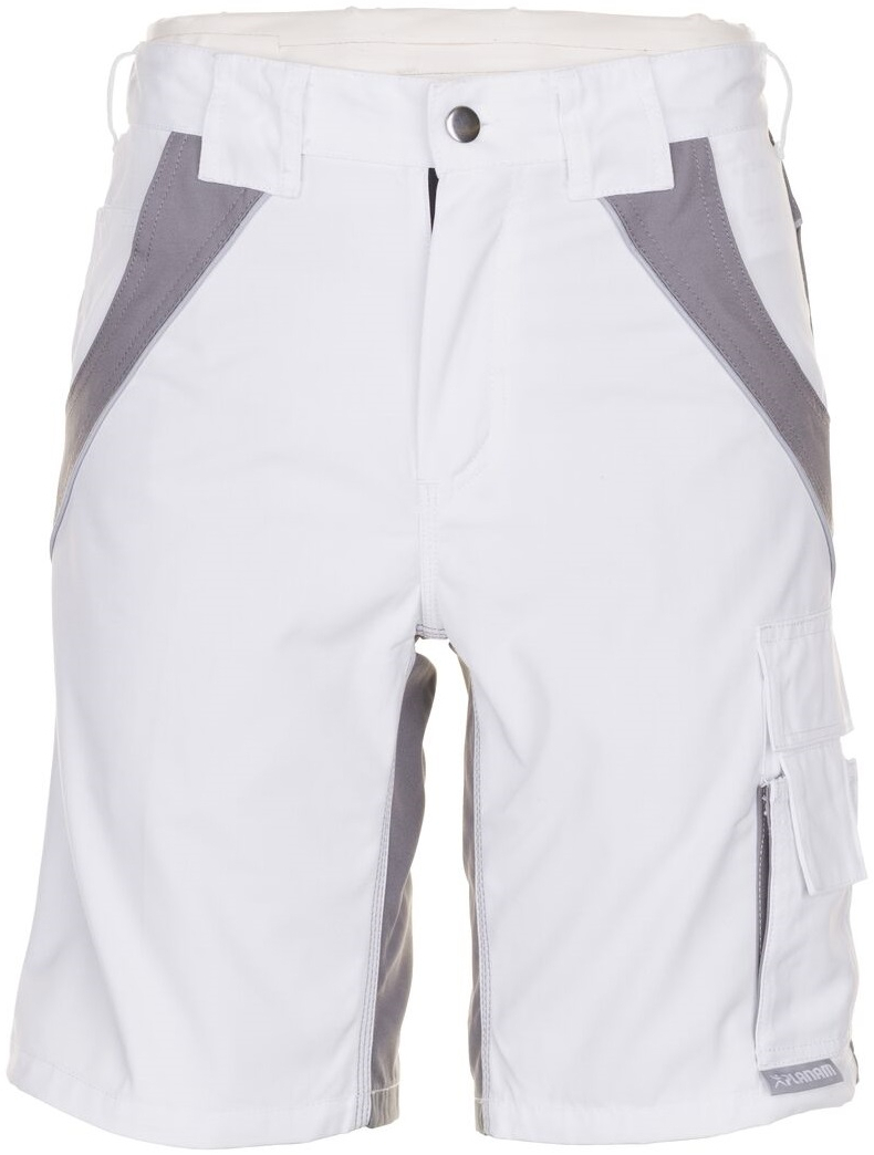 PLANAM-Workwear, Maler-Arbeits-Berufs-Shorts, MG Plaline, weiß/zink