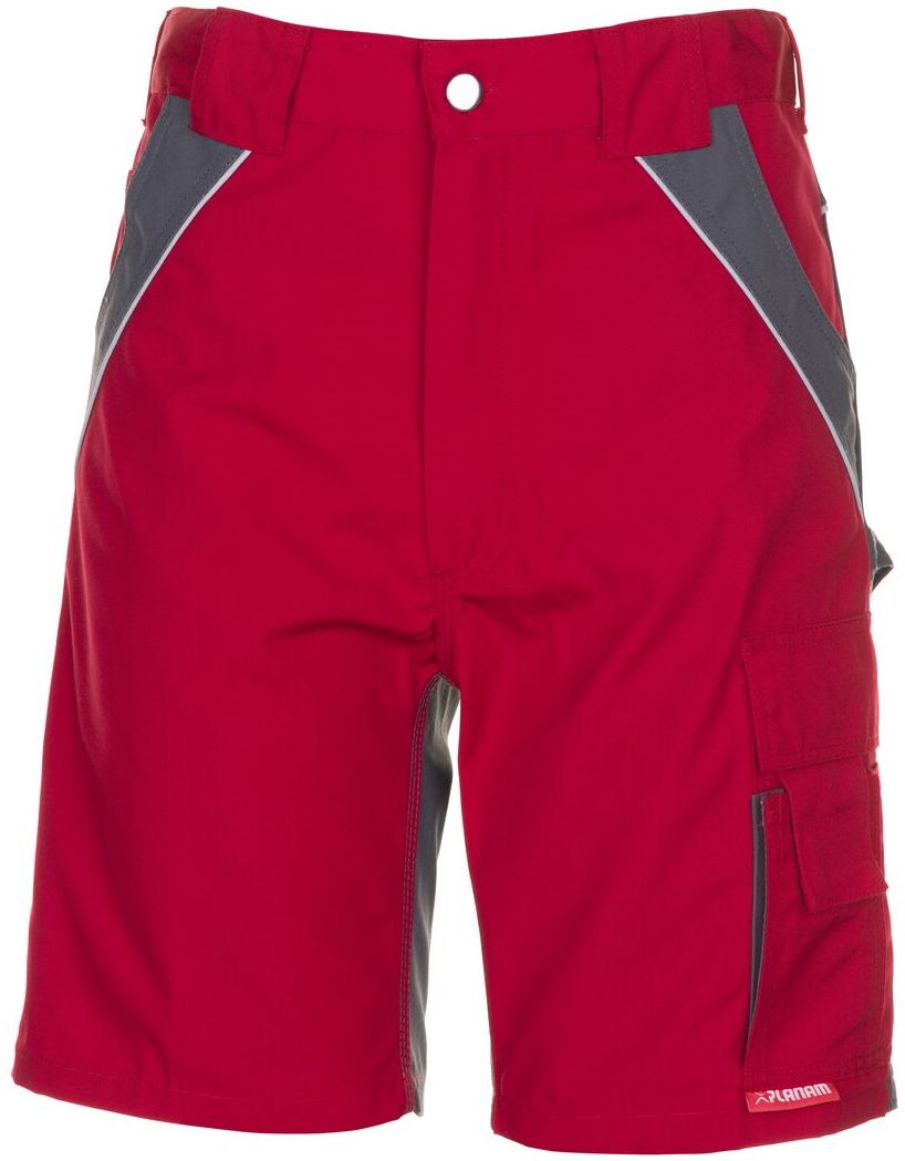 PLANAM-Workwear, Arbeits-Berufs-Shorts, MG Plaline, rot/schiefer