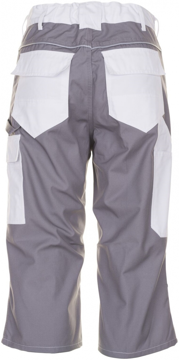 PLANAM-Workwear, Maler-Arbeits-Berufs-Shorts, 3/4 Arbeitshose, MG Plaline, weiß/zink