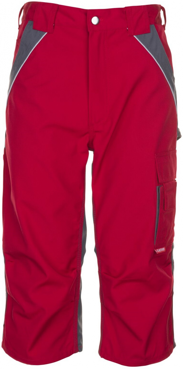 PLANAM-Workwear, 3/4 Arbeitshose, Arbeits-Berufs-Shorts, MG Plaline, rot/schiefer