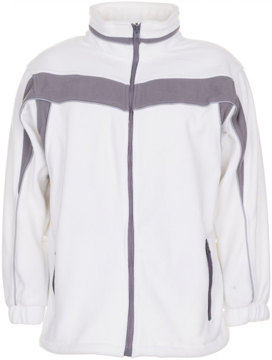 PLANAM-Workwear, Maler-Fleece-Arbeits-Jacke, Plaline, weiß/zink