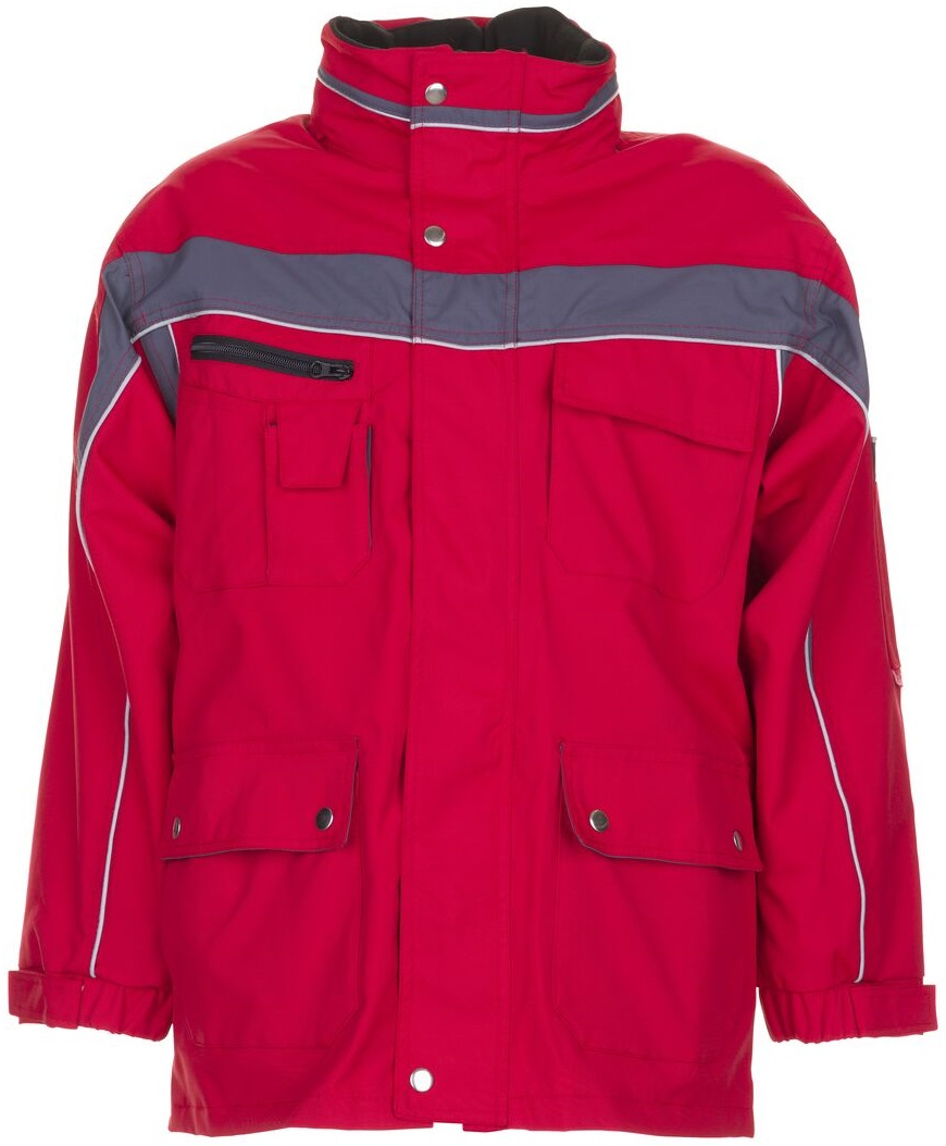 PLANAM-Workwear, Winter-Jacke Plaline rot/schiefer