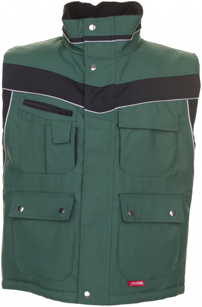 PLANAM-Workwear, Winter-Weste Plaline grün/schwarz