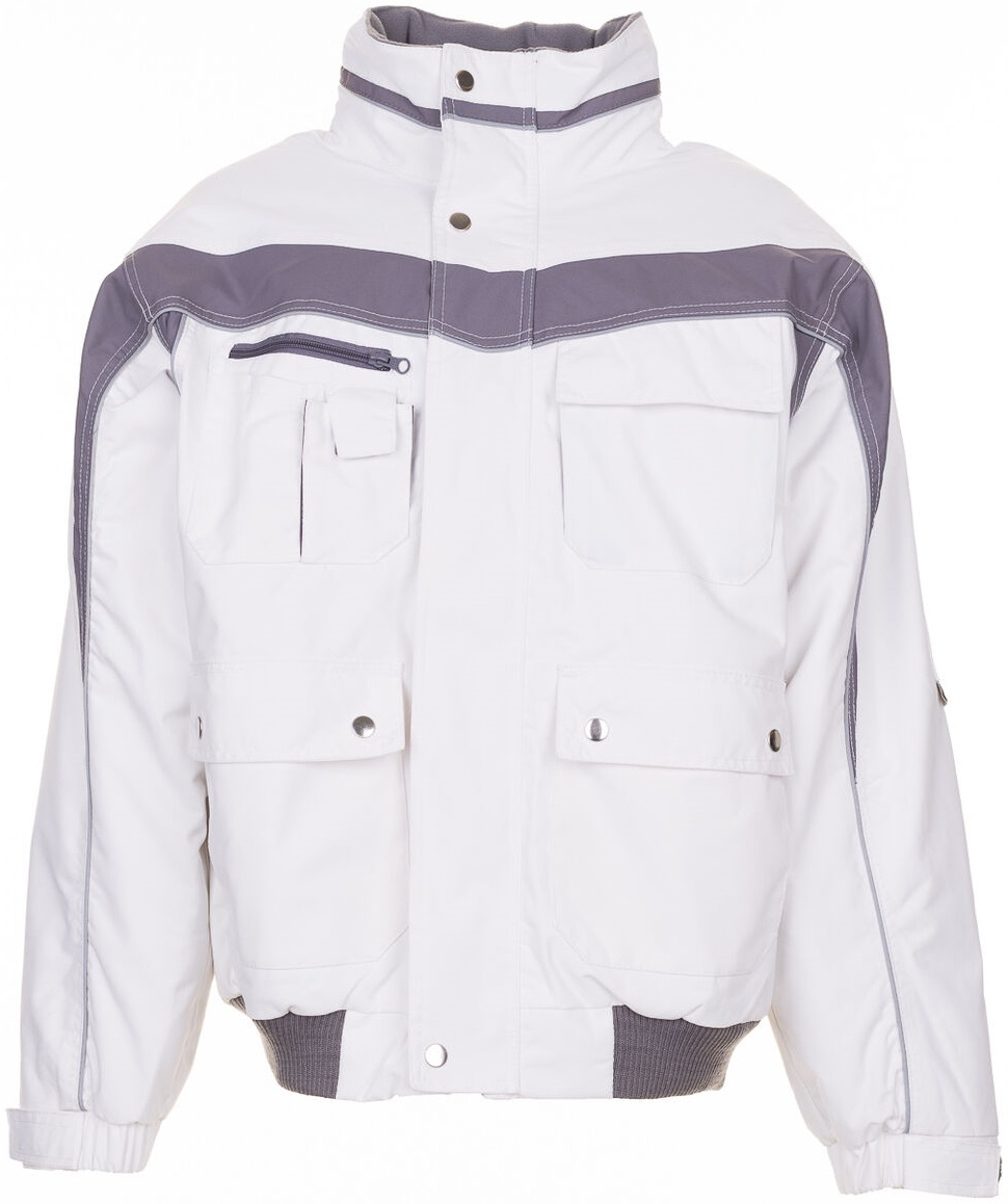PLANAM-Workwear, Maler-Winter-Arbeits-Jacke, Blouson, Plaline, weiß/zink