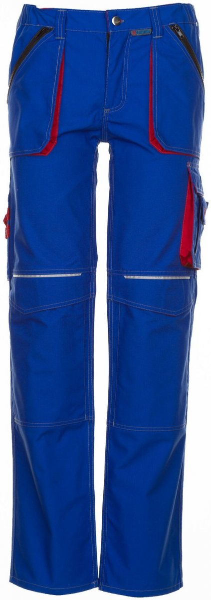 PLANAM-Workwear, Basalt-Arbeits-Berufs-Bund-Hose, kornblau/rot