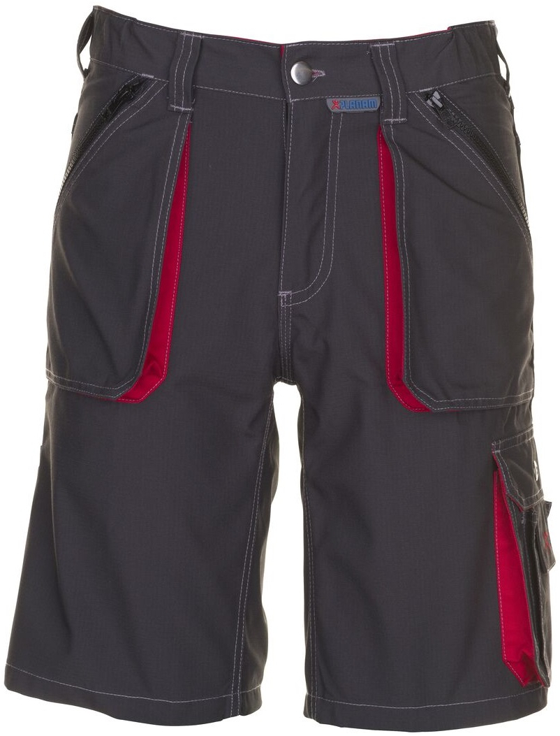 PLANAM-Workwear, Arbeits-Berufs-Shorts, Basalt, 260 g/m², anthrazit/rot