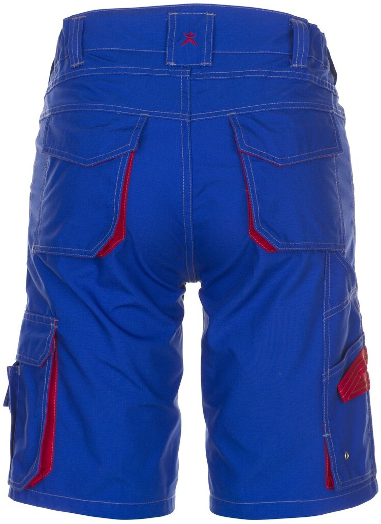 PLANAM-Workwear, Arbeits-Berufs-Shorts, Basalt, 260 g/m, kornblau/rot