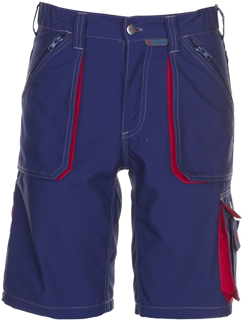 PLANAM-Workwear, Arbeits-Berufs-Shorts, Basalt, 260 g/m, marine/rot