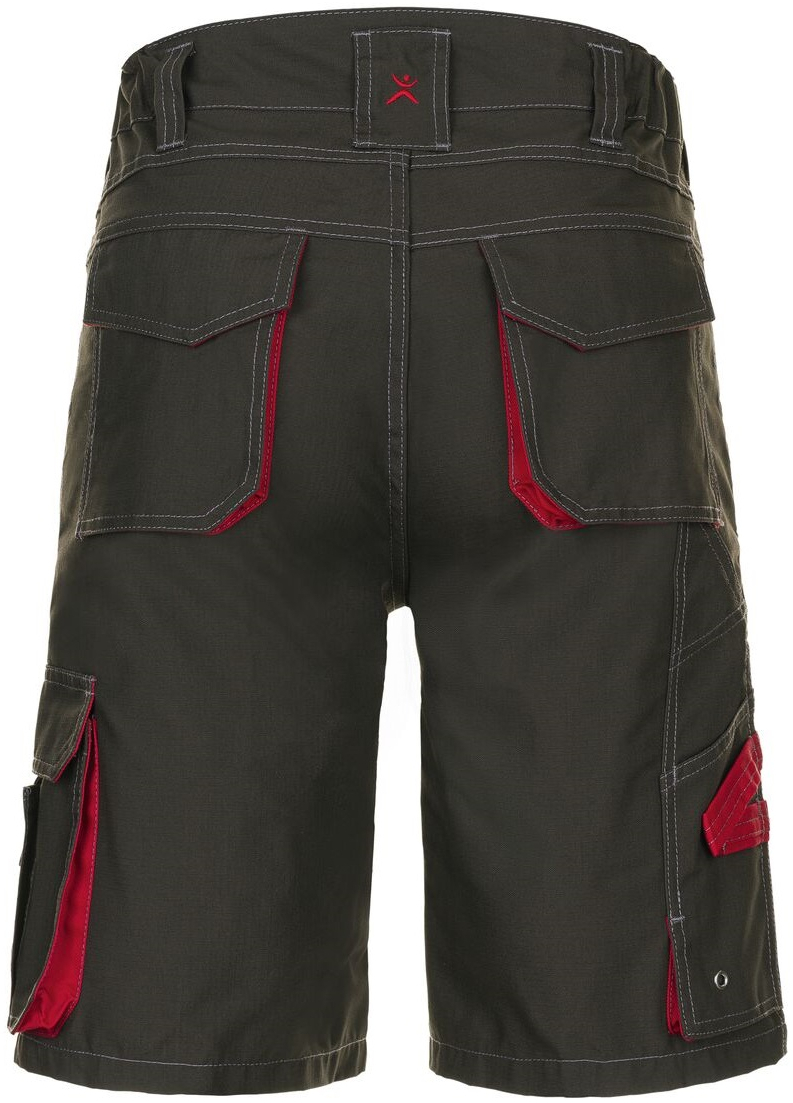 PLANAM-Workwear, Arbeits-Berufs-Shorts, Basalt, 260 g/m², oliv/rot