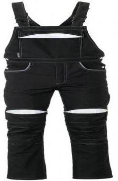 PLANAM-Workwear, Latzhose, Duraline, 270 g/m², schwarz/grau
