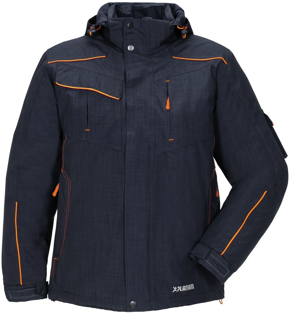 PLANAM-Workwear, Winter-Jacke Neon, marine/orange