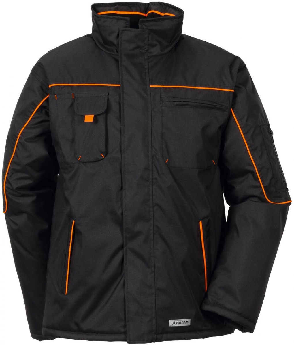 PLANAM-Workwear, Winter-Jacke Piper schwarz/orange