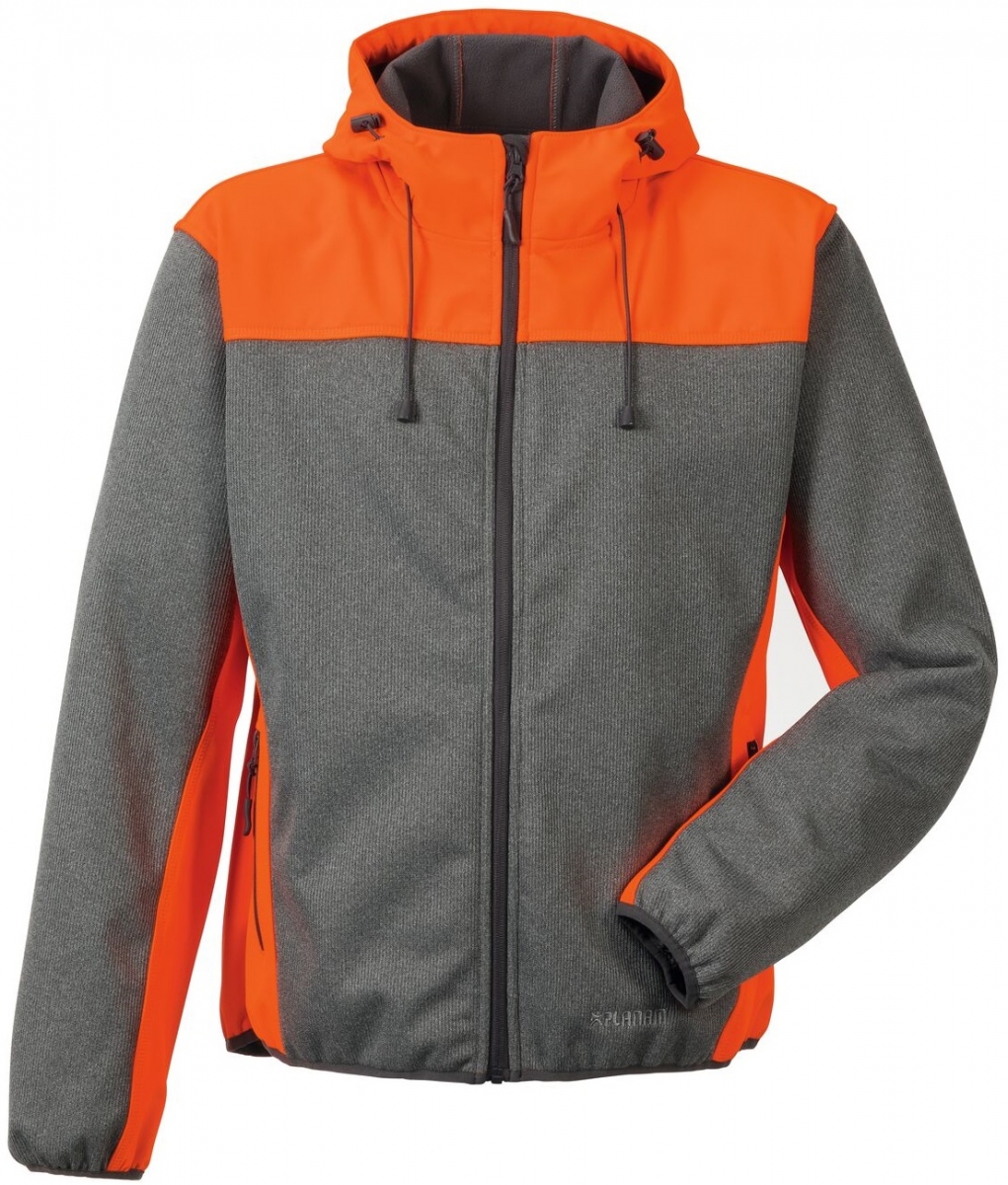 PLANAM-Workwear, Softshelljacke, Kontrast, 370 g/m, grau/orange