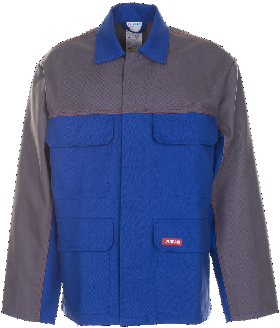PLANAM-Schweißer-Schutz, Schweißerjacke, Arbeits-Schutz-Jacke, Major Protect 1lagig kornblau/grau