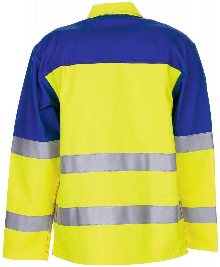 PLANAM-Warnschutz, Warn-Jacke Major Protect warngelb/kornblau