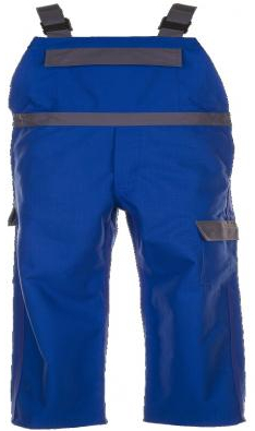 PLANAM-Workwear, Warnschutz-Arbeits-Berufs-Latz-Hose, Major Protect kornblau/grau