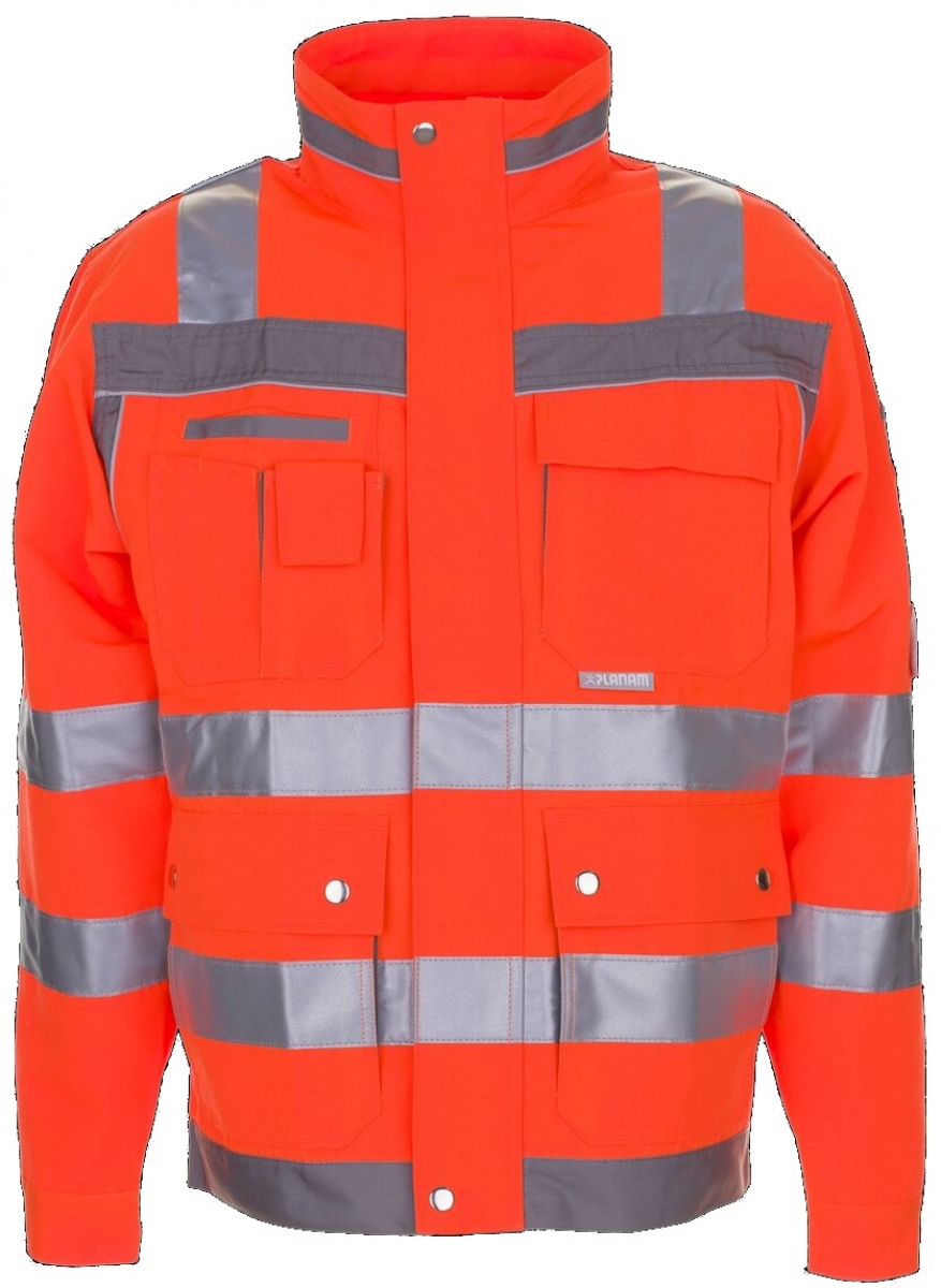 PLANAM-Warnschutz, Warn-Schutz-Jacke, Blouson, Plaline,  290 g/m, orange/zink