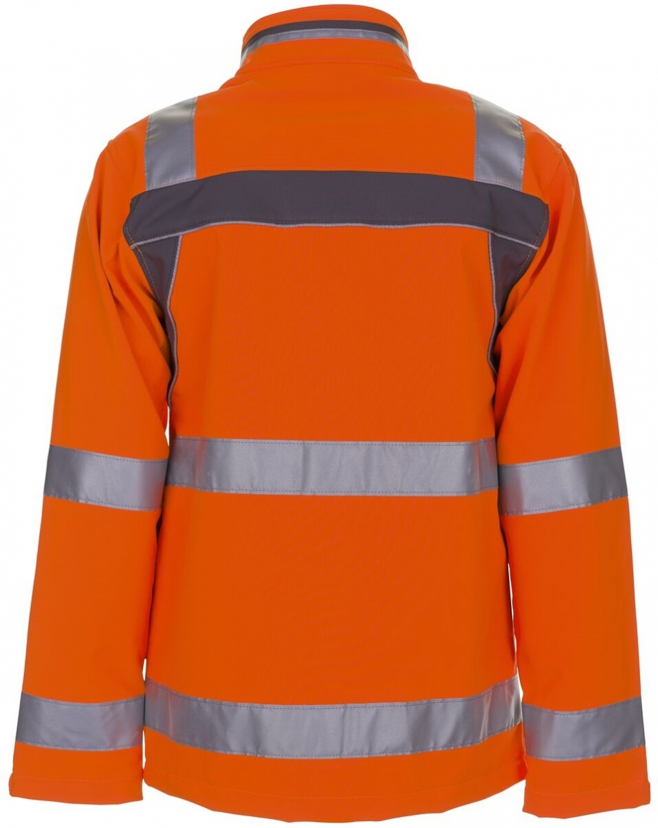 PLANAM-Warnschutz, Warn-Schutz-Softshell-Jacke, 320 g/m, orange/schiefer