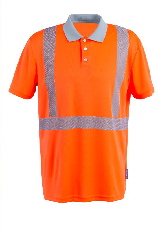 PLANAM-Norit-Warnschutz-Polo-Shirt 1/4, orange/zink