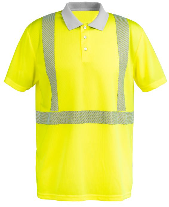 PLANAM-Norit-Warnschutz-Polo-Shirt 1/4, gelb/zink