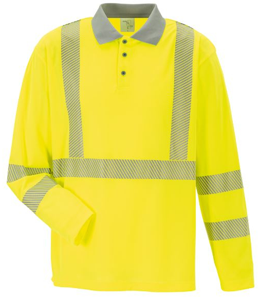 PLANAM-Norit-Warnschutz-Polo-Shirt 1/1, gelb/zink