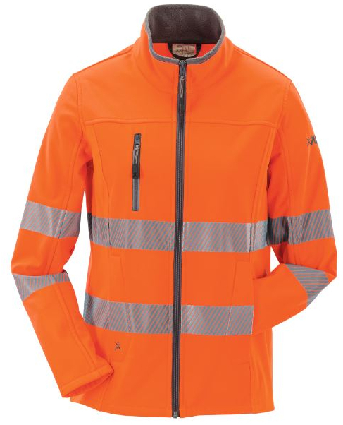 PLANAM-Norit-Warnschutz-Damen Pure-Softshelljacke, orange