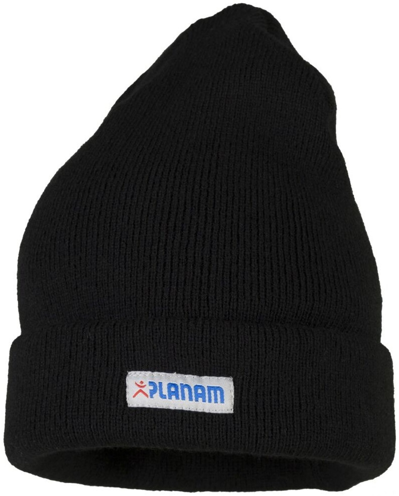 PLANAM-Workwear, Strickmütze mit Umschlag, schwarz