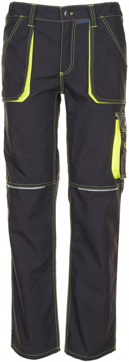 PLANAM-Workwear, Arbeits-Berufs-Bund-Hose, Basalt Neon, 260 g/m², anthrazit/gelb