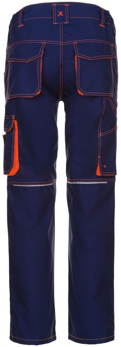 PLANAM-Workwear, Arbeits-Berufs-Bund-Hose, Basalt Neon, 260 g/m, marine/orange