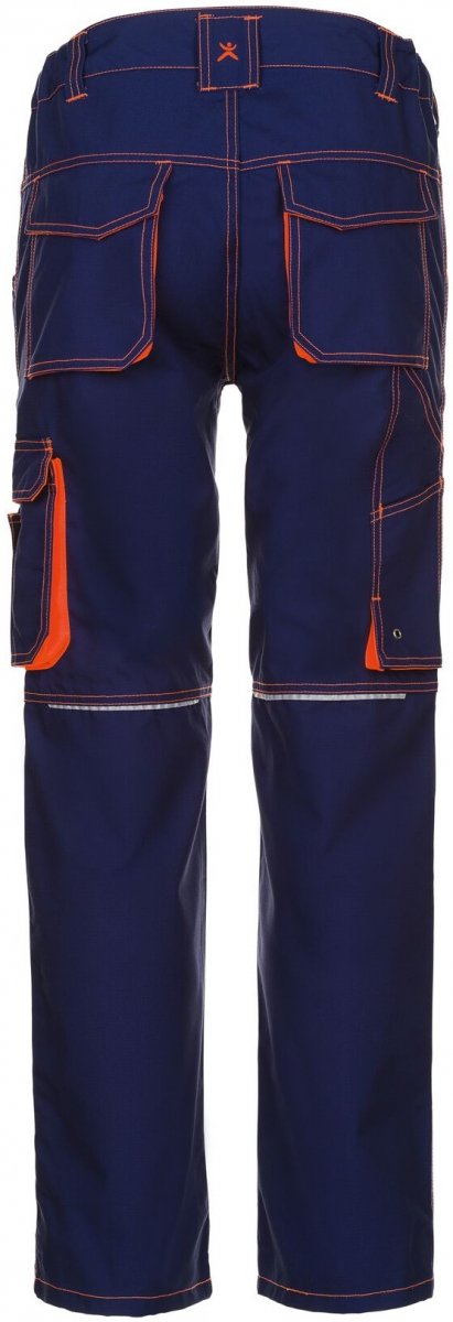 PLANAM-Workwear, Arbeits-Berufs-Bund-Hose, Basalt Neon, 260 g/m², marine/orange