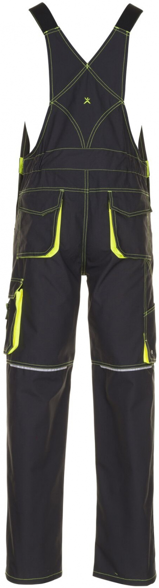 PLANAM-Workwear, Arbeits-Berufs-Latz-Hose, Basalt Neon, 260 g/m², anthrazit/gelb