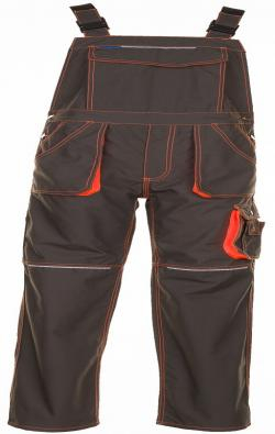 PLANAM-Workwear, Arbeits-Berufs-Latz-Hose, Basalt Neon, 260 g/m, oliv/orange